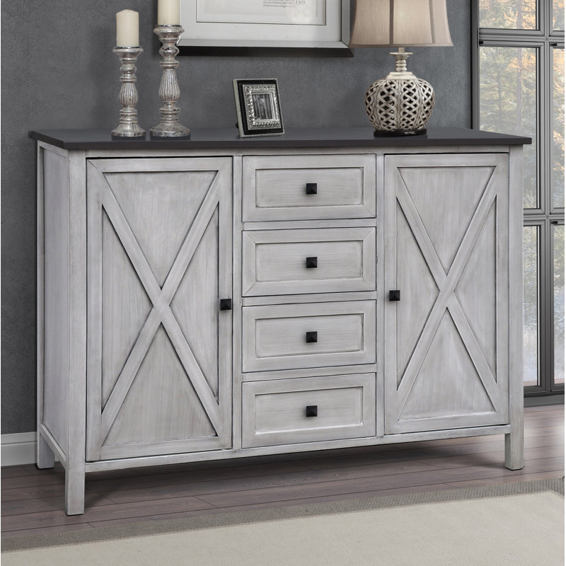 Lamb Farmhouse 4 Drawer 2 Door Accent & Reviews Birch Lane